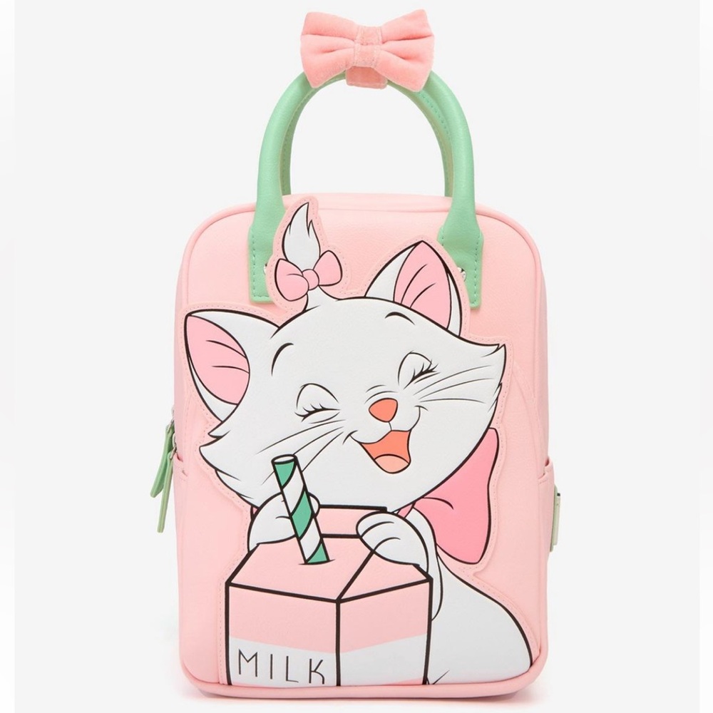 Loungefly Pink & Mint Marie Milk Carton Mini Backpack